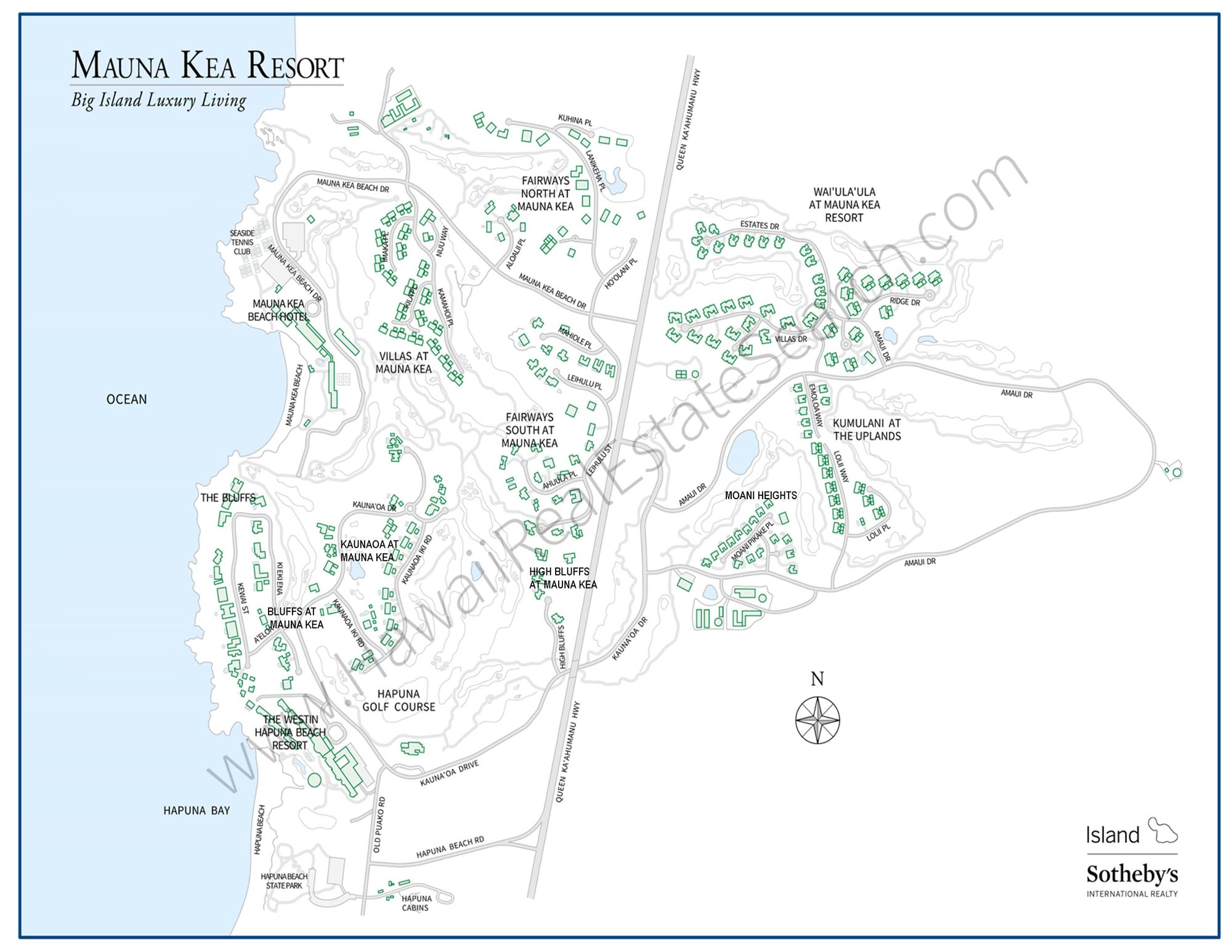 Mauna Kea Resort Map Updated 2020